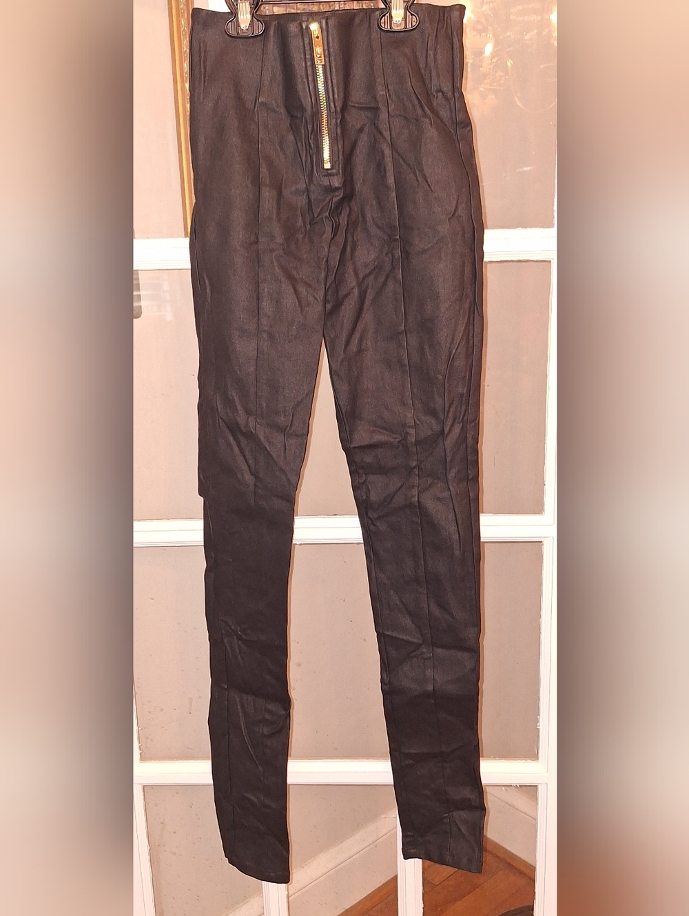 All Things Golden Black Faux Leather Pants